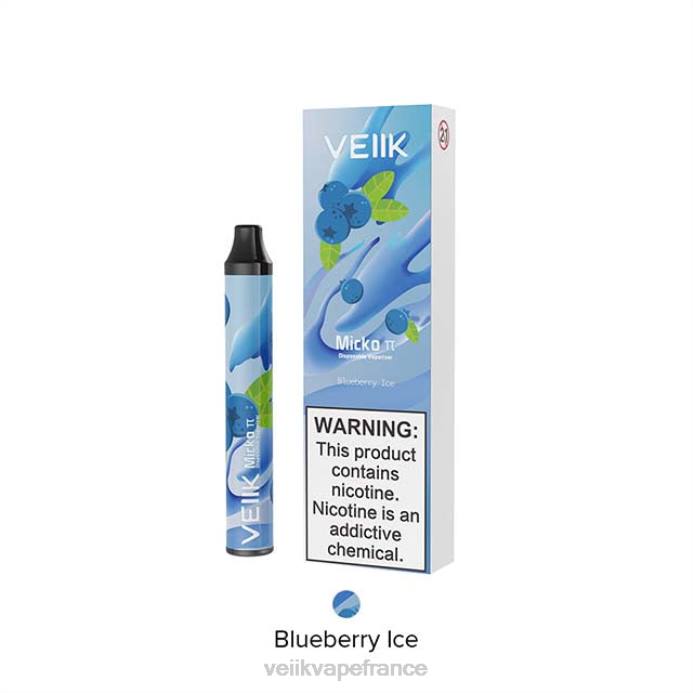 VEIIK E Liquid - VEIIK Micko Pie vape jetable 600 bouffées glace aux myrtilles 8H8624