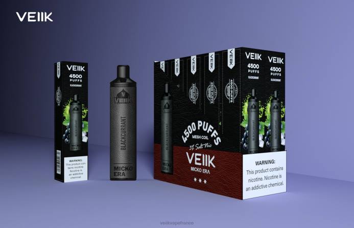 VEIIK E-Liquide Prix - VEIIK Micko Era 4500 bouffées jetables 30 mg cassis 8H869