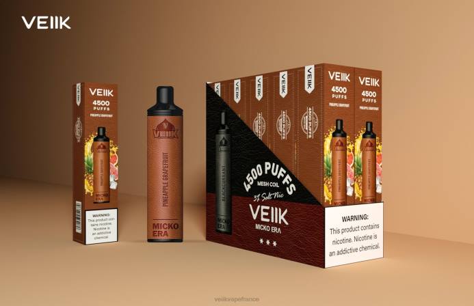 VEIIK Liquide France - VEIIK Micko Era 4500 bouffées jetables 30 mg pamplemousse ananas 8H866
