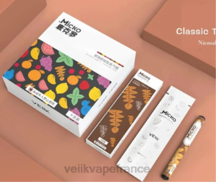 VEIIK Liquide France - VEIIK Micko vape jetable 400 bouffées 310mah 10pcs plusieurs saveurs 8H8656