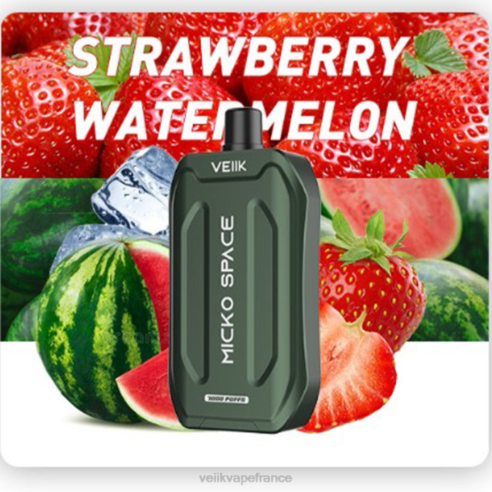 VEIIK Vape Marseille - VEIIK Micko Space vape jetable 7000 bouffées pastèque fraise 8H8633