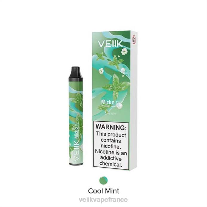 VEIIK Vape Paris - VEIIK Micko Pie vape jetable 600 bouffées menthe fraîche 8H8622